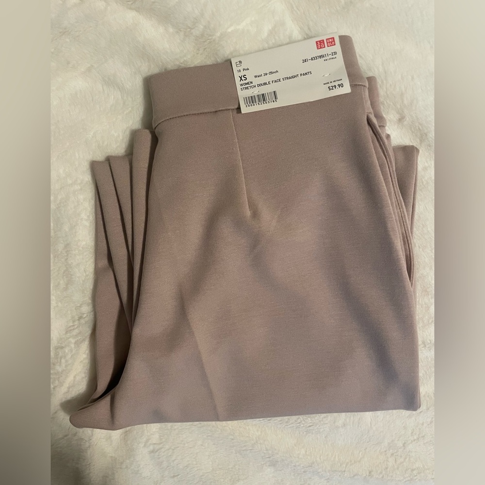 Uniqlo stretch double face straight pants